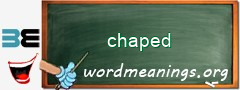 WordMeaning blackboard for chaped